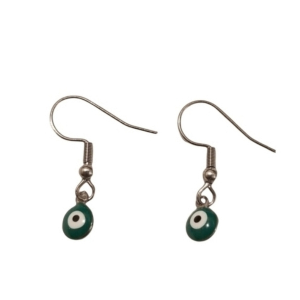 Handcrafted Evil Eye Earrings (blue)